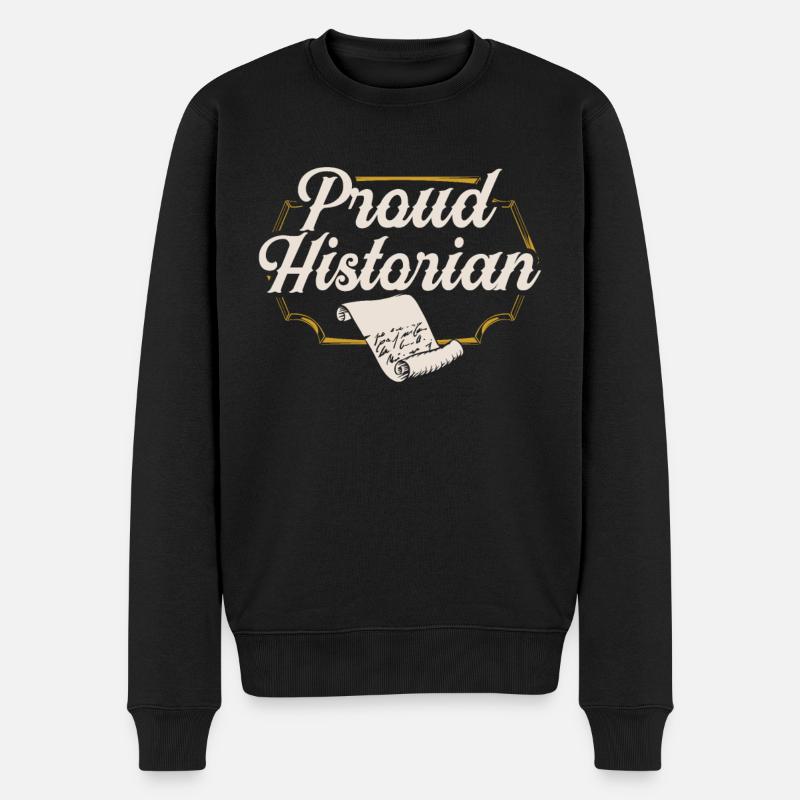 Fier historien Histoire - Pull Premium bio Homme - noir