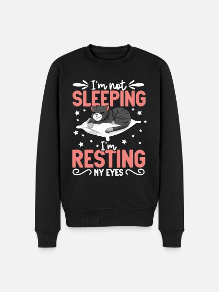 I don't sleep - cat - Men's Premium Organic Jumper - black