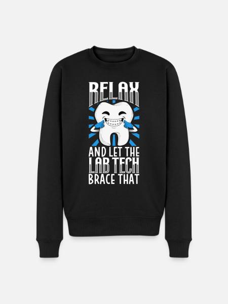Making braces - Dental technician - Men's Premium Organic Jumper - black