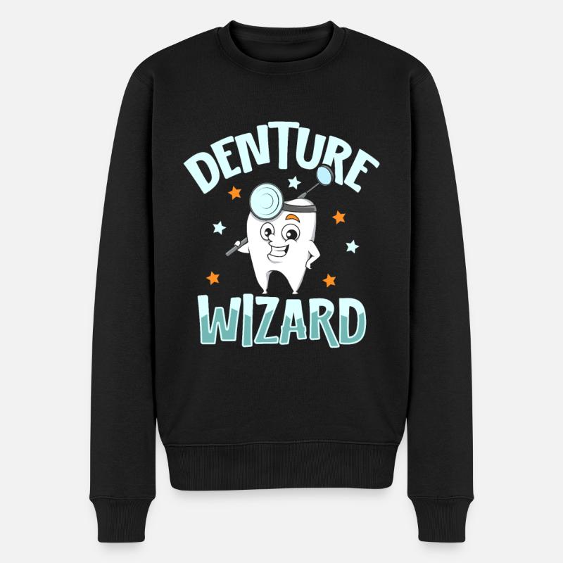 Dentition Wizard - Dentist - Men's Premium Organic Jumper - black