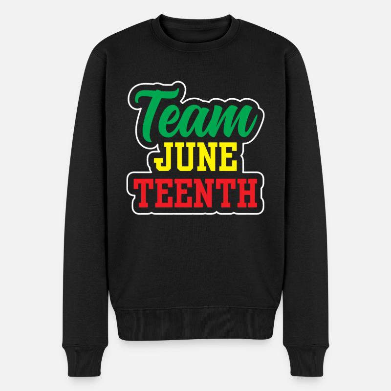 Équipe Juneteenth 1865 Afro-Américain Noir - Pull Premium bio Homme - noir