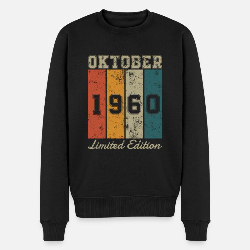 Anniversaire : Octobre 1960 - Edition Limitée Rétro - Pull Premium bio Homme - noir