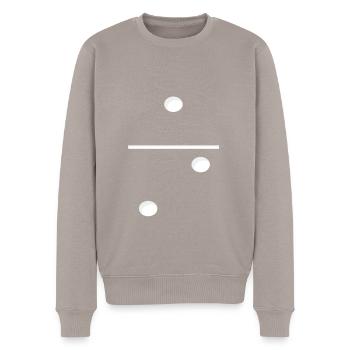Domino Game Tile 1-2 - Lustiges Gruppenkostüm - Männer Premium Bio Pullover - Taupe - Vorne - Nico (187cm)