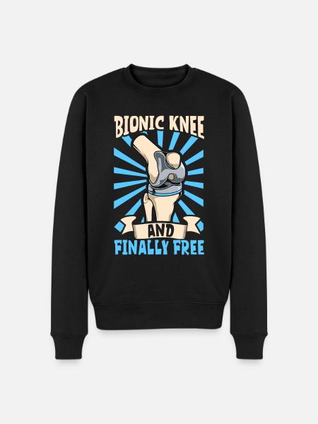 Finally free - knee prosthesis - Men's Premium Organic Jumper - black