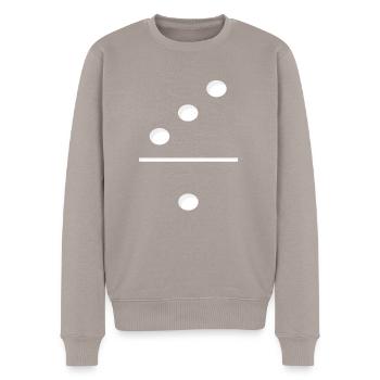 Domino Game Tile 3-1 - Lustiges Gruppenkostüm - Männer Premium Bio Pullover - Taupe - Vorne - Nico (187cm)