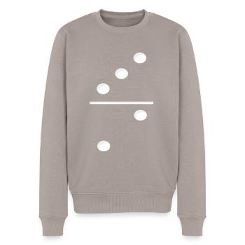 Domino Game Tile 3-2 - Lustiges Gruppenkostüm - Männer Premium Bio Pullover - Taupe - Vorne - Nico (187cm)