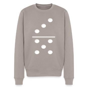 Domino Game Tile 3-5 - Lustiges Gruppenkostüm - Männer Premium Bio Pullover - Taupe - Vorne - Nico (187cm)