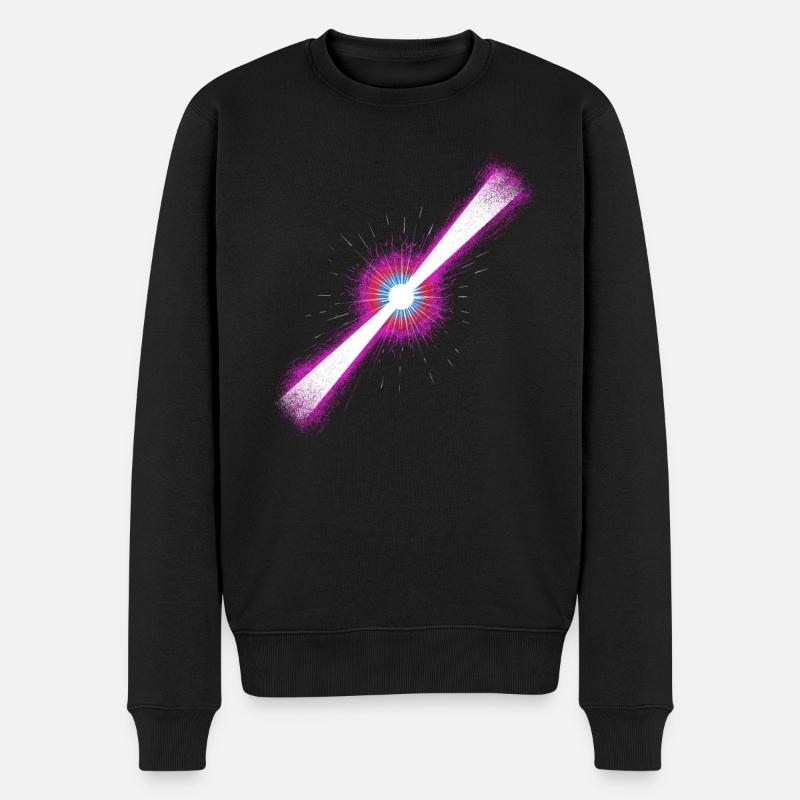 Gammastrahlenblitz - Männer Premium Bio Pullover - Schwarz