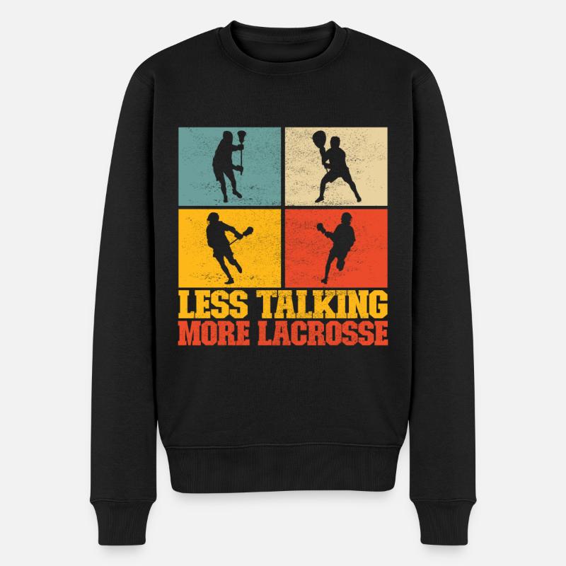 Lacrosse - Männer Premium Bio Pullover - Schwarz