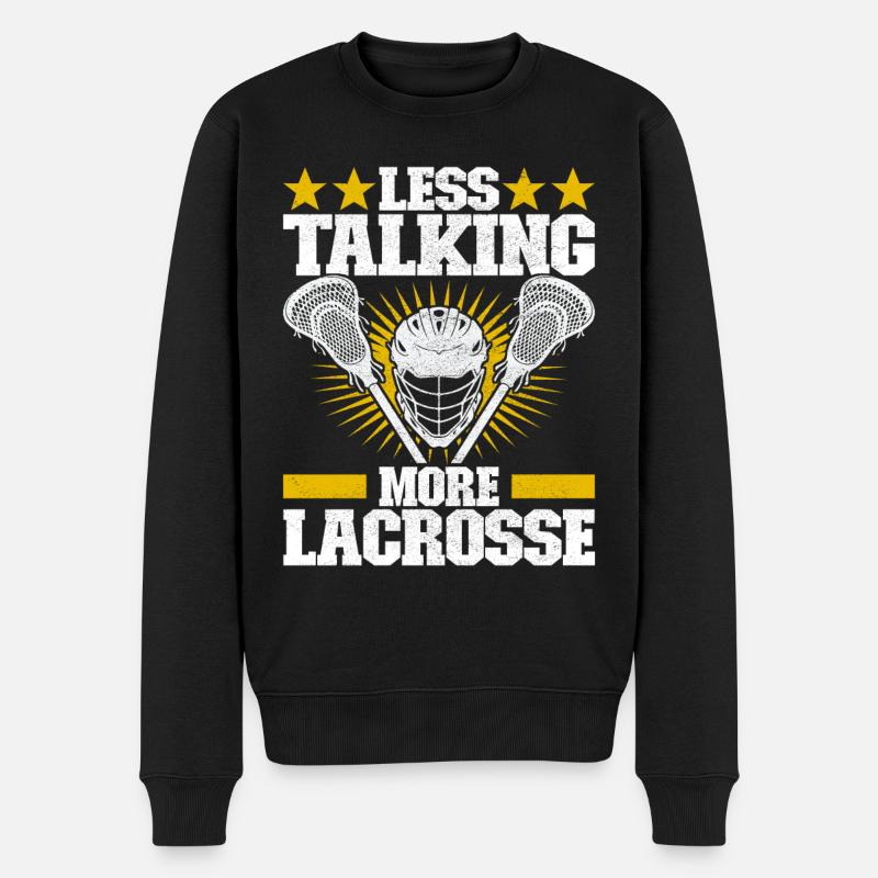 Lacrosse - Männer Premium Bio Pullover - Schwarz