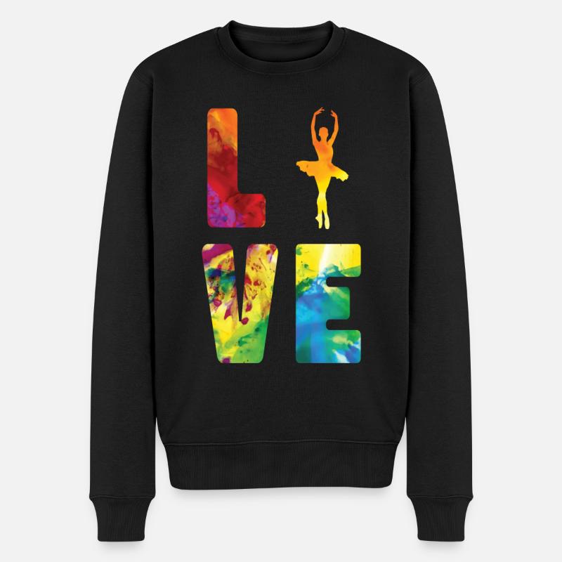 Ballet Dancer Dance Girl Ballerina - Männer Premium Bio Pullover - Schwarz