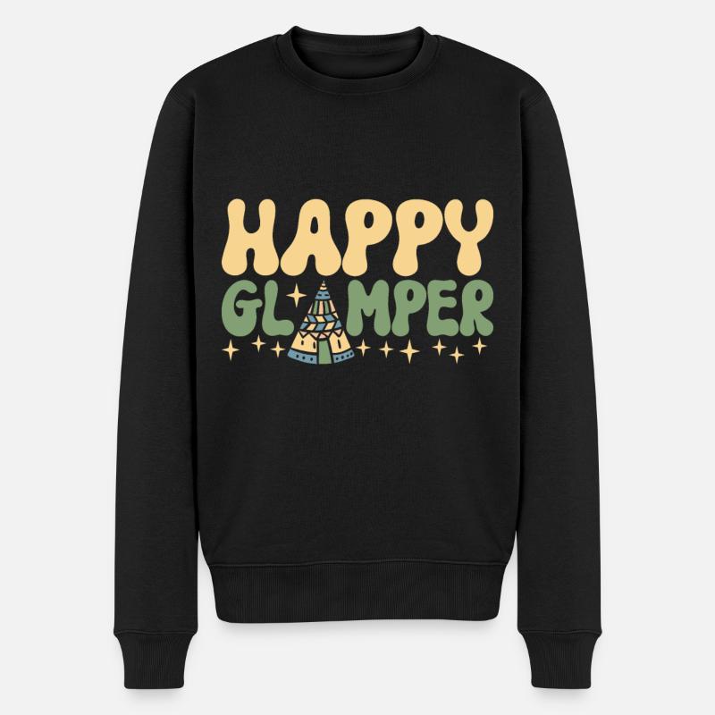 Glamping Glamper - Männer Premium Bio Pullover - Schwarz