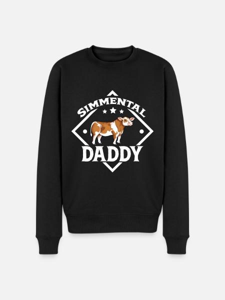 Simmental Daddy - Simmental Beef - Men's Premium Organic Jumper - black