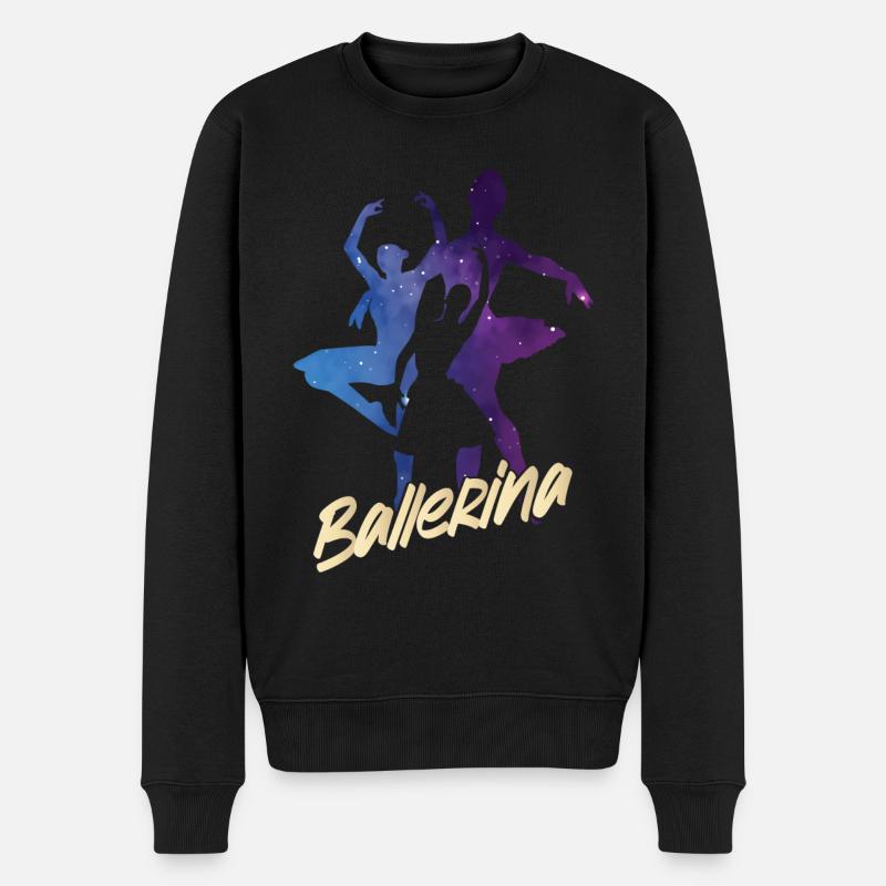 Ballet Dancer Dance Girl Ballerina - Männer Premium Bio Pullover - Schwarz