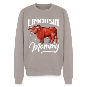 Limousin Mommy - Limousin Rind - Männer Premium Bio Pullover - Taupe - Vorne - Nico (187cm)