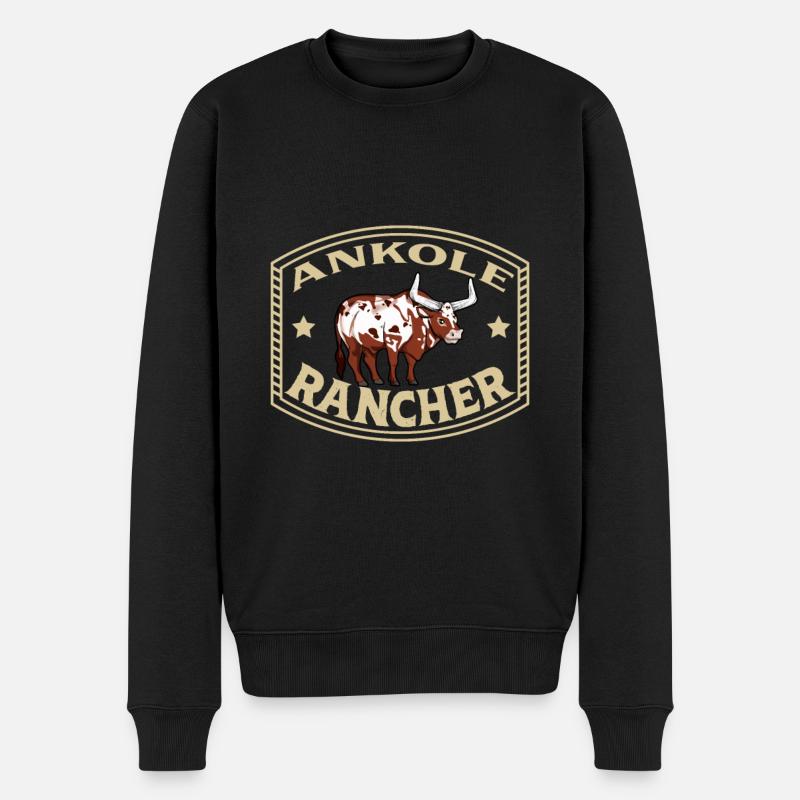 Watussi Beef - Ankole Rancher - Men's Premium Organic Jumper - black