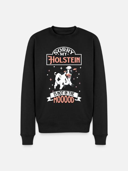 Pas d’humeur - Holstein - Pull Premium bio Homme - noir