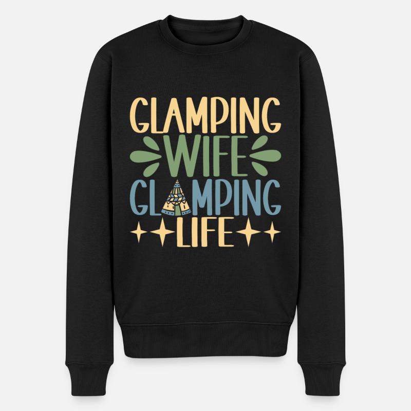 Glamping Glamper - Männer Premium Bio Pullover - Schwarz