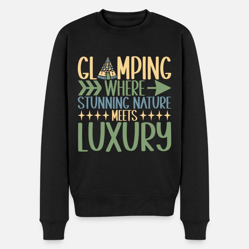 Glamping Glamper - Pull Premium bio Homme - noir