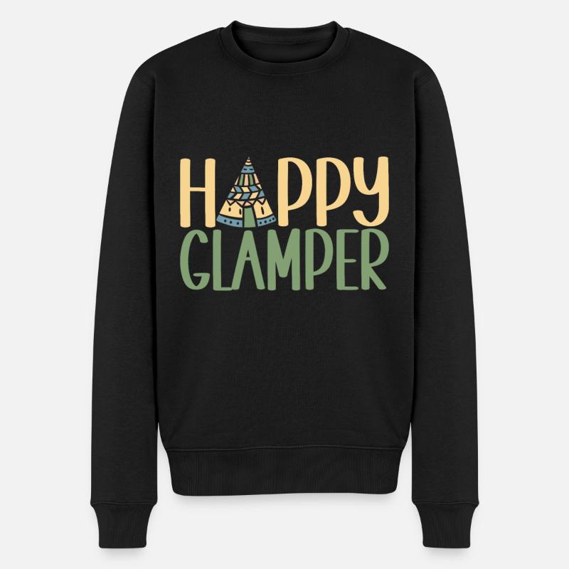 Glamping Glamper - Männer Premium Bio Pullover - Schwarz