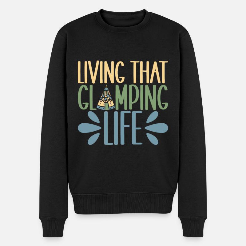 Glamping Glamper - Männer Premium Bio Pullover - Schwarz