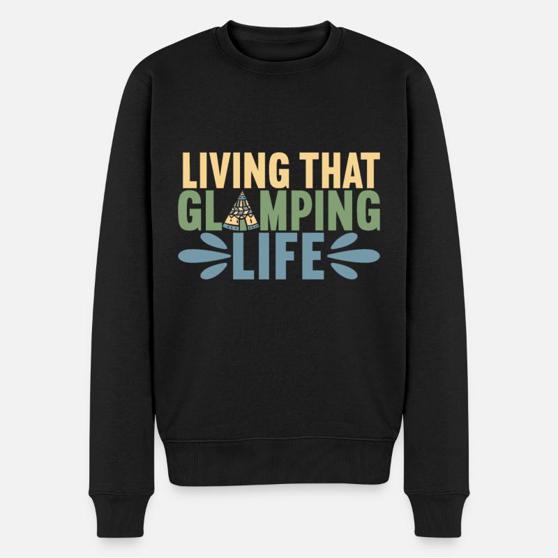 Glamping Glamper - Pull Premium bio Homme - noir