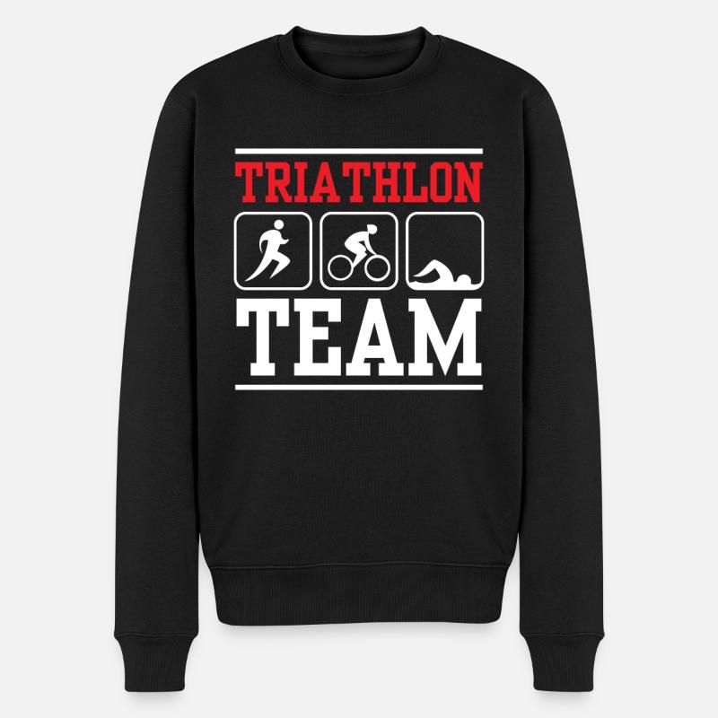 Triathlon Team Triathlons Triathlet Triathletin - Männer Premium Bio Pullover - Schwarz
