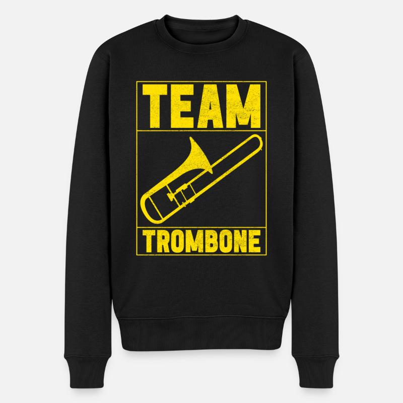 Posaune Trombone - Männer Premium Bio Pullover - Schwarz