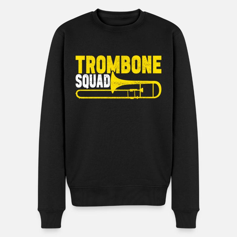 Posaune Trombone - Männer Premium Bio Pullover - Schwarz