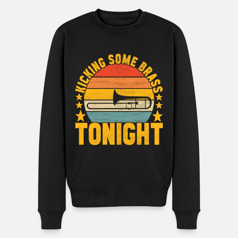 Posaune Trombone - Pull Premium bio Homme - noir