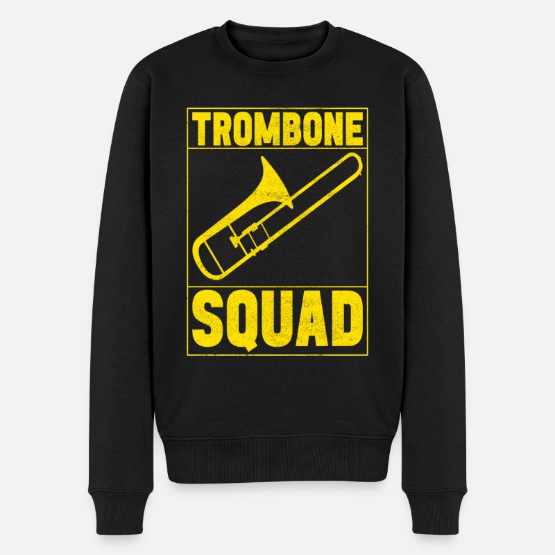 Posaune Trombone - Männer Premium Bio Pullover - Schwarz