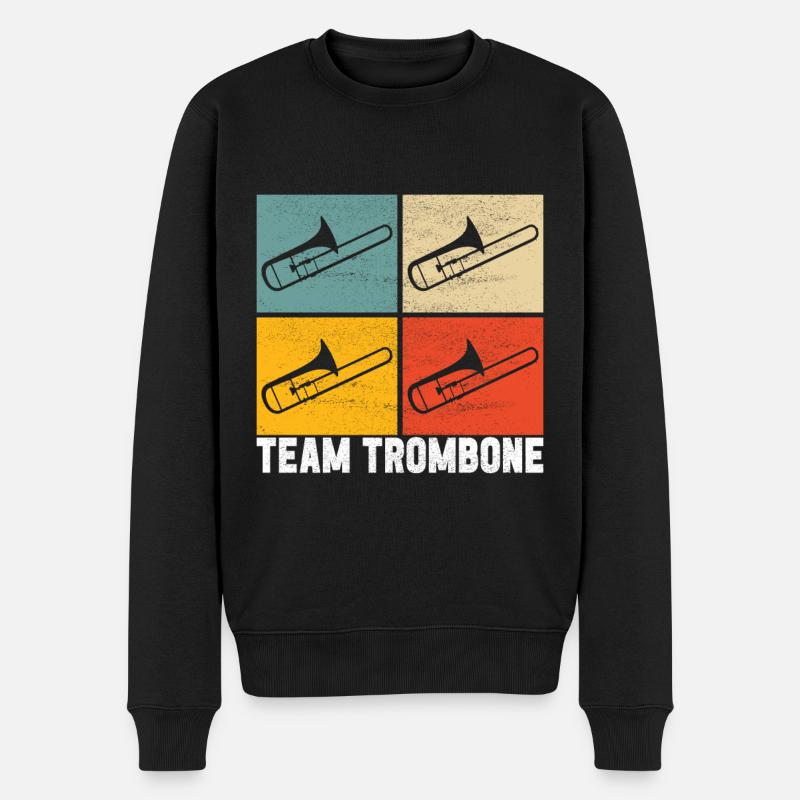 Posaune Trombone - Pull Premium bio Homme - noir