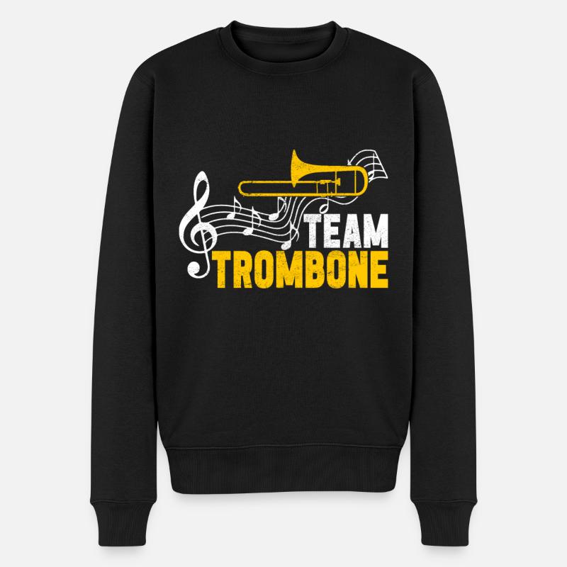 Posaune Trombone - Männer Premium Bio Pullover - Schwarz