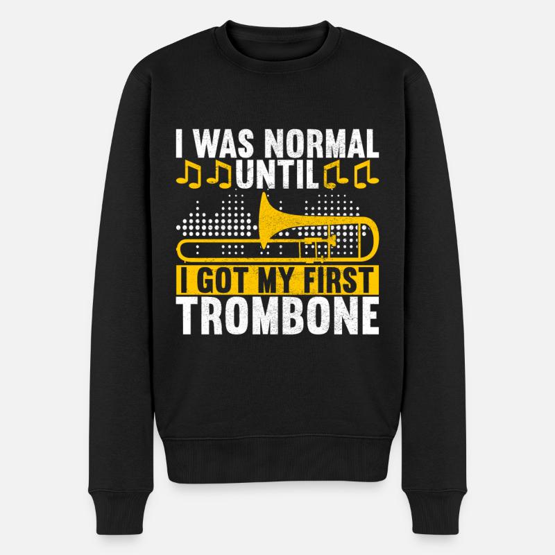 Posaune Trombone - Männer Premium Bio Pullover - Schwarz