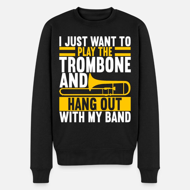 Posaune Trombone - Pull Premium bio Homme - noir