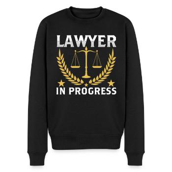 Lawyer Work in progress Lawyer Lawyer Law - Men's Premium Organic Jumper - black - Front - Nico (187cm)