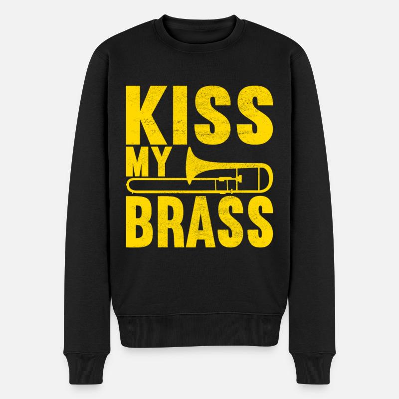 Posaune Trombone - Pull Premium bio Homme - noir