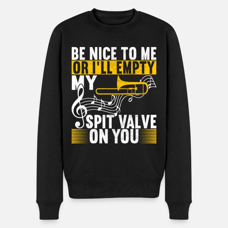 Posaune Trombone - Pull Premium bio Homme - noir