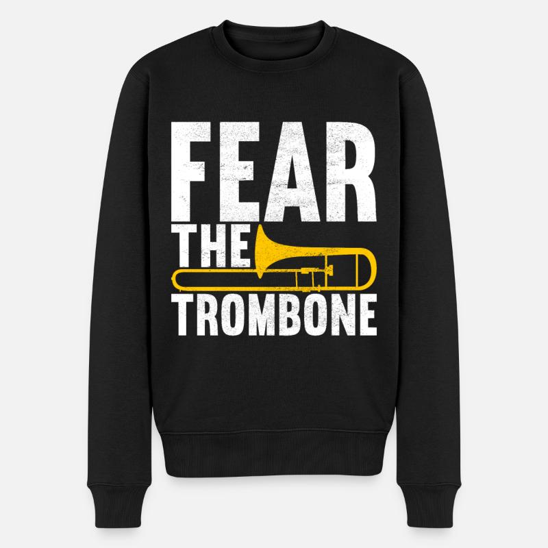 Posaune Trombone - Männer Premium Bio Pullover - Schwarz