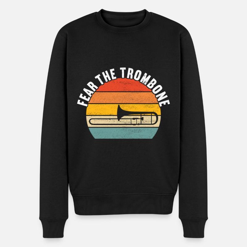 Posaune Trombone - Männer Premium Bio Pullover - Schwarz
