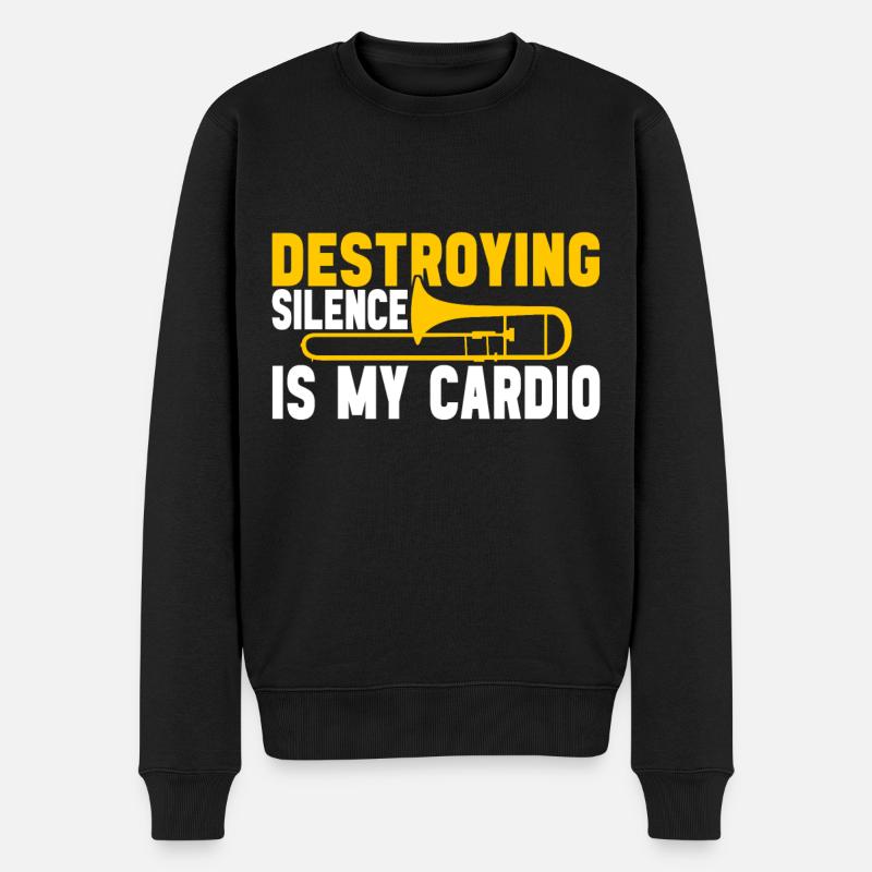 Posaune Trombone - Männer Premium Bio Pullover - Schwarz