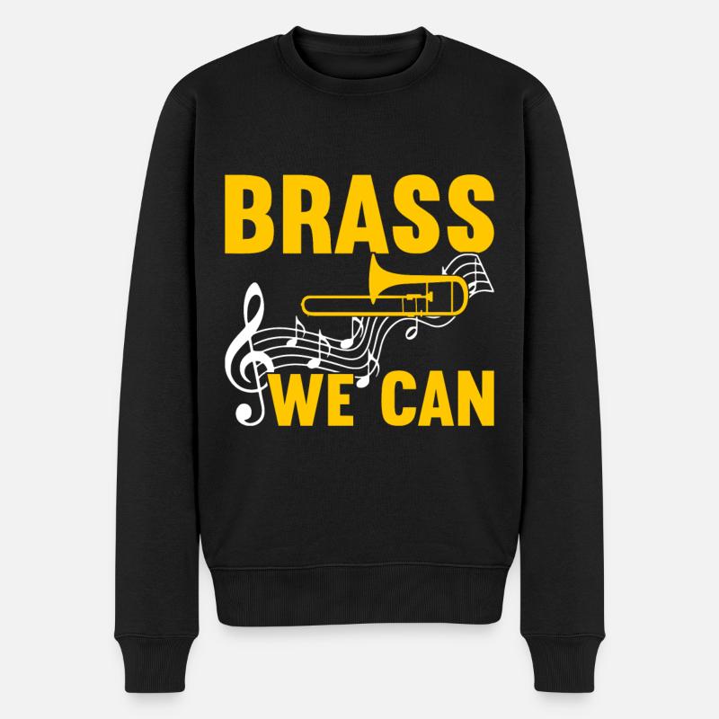 Posaune Trombone - Männer Premium Bio Pullover - Schwarz