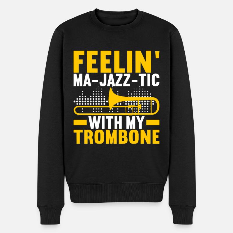 Posaune Trombone - Pull Premium bio Homme - noir