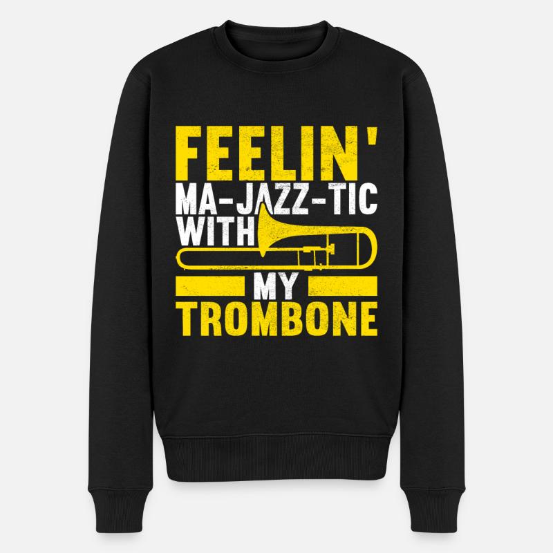 Posaune Trombone - Pull Premium bio Homme - noir