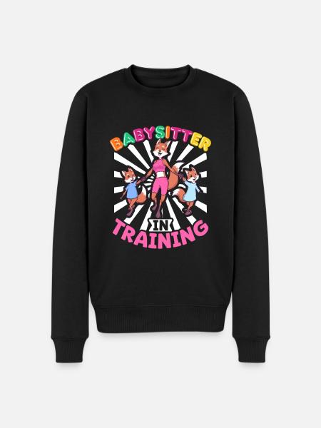 Babysitter in training - Babysitter - Men's Premium Organic Jumper - black
