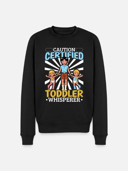 Certified babysitter - Men's Premium Organic Jumper - black