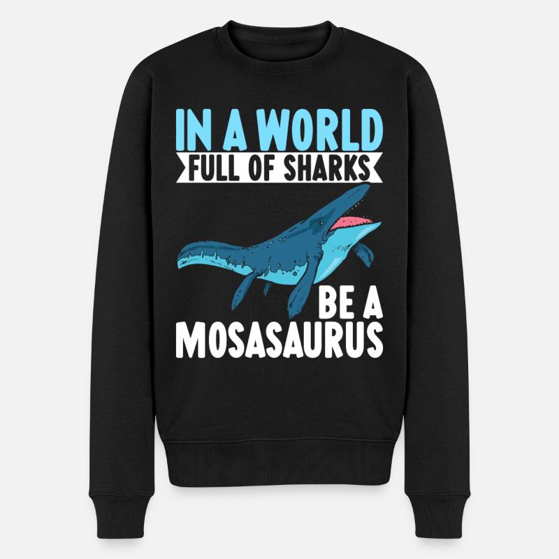 Dinosaure mosasaure - Pull Premium bio Homme - noir