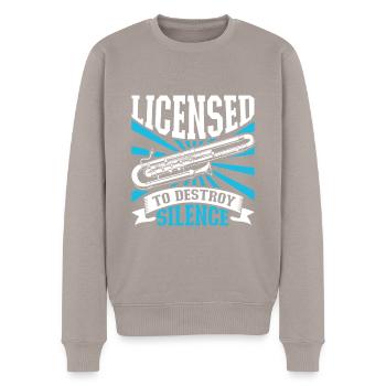 Lizenz zum Krach machen - Kontrafagott - Männer Premium Bio Pullover - Taupe - Vorne - Nico (187cm)