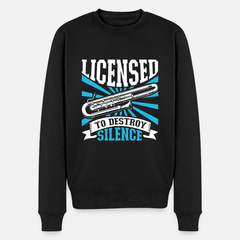 Lizenz zum Krach machen - Kontrafagott - Männer Premium Bio Pullover - Schwarz