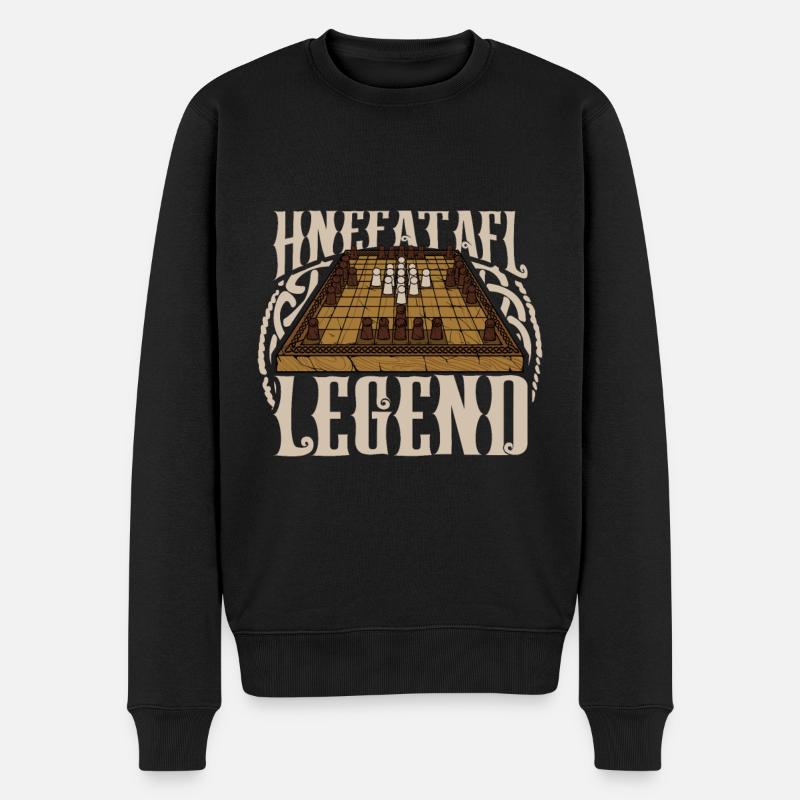 Hnefatafl Legende - Männer Premium Bio Pullover - Schwarz